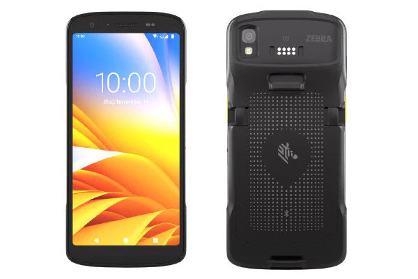 Smartphone with Zebra branding on a white background