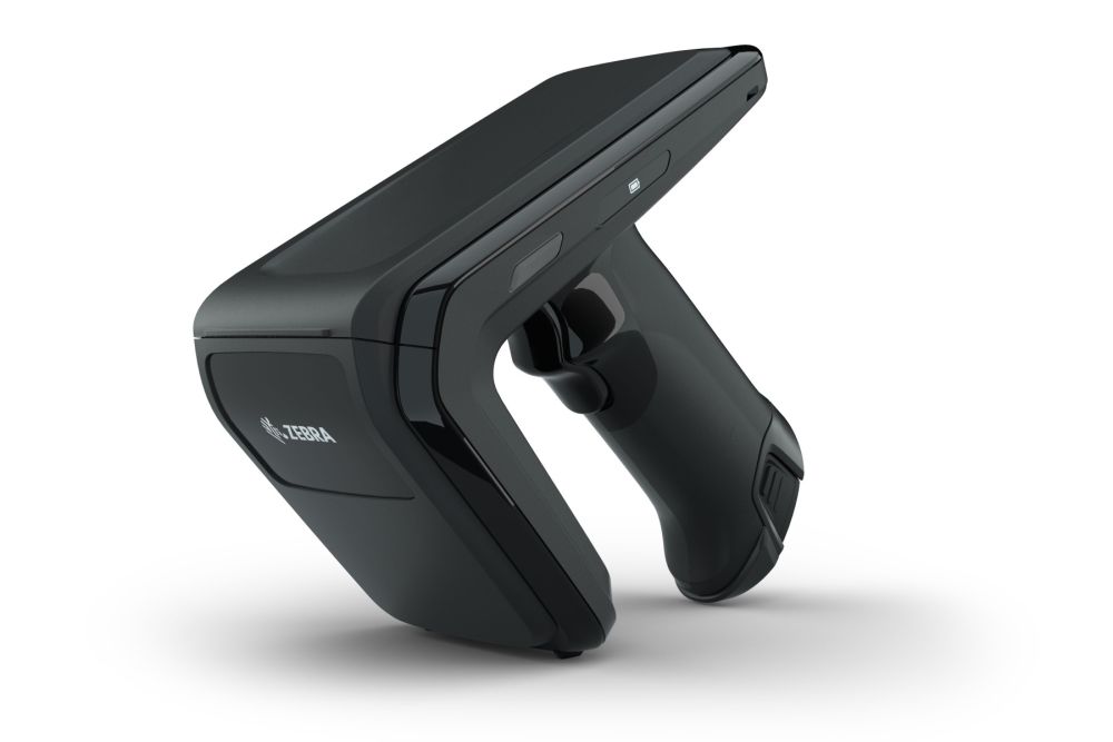 Zebra RFD40 RFID Sled in a white background