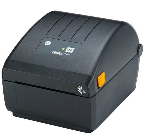 zebra barcode printer in a white background