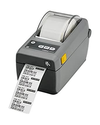 zebra zd410 barcode printer in a white background