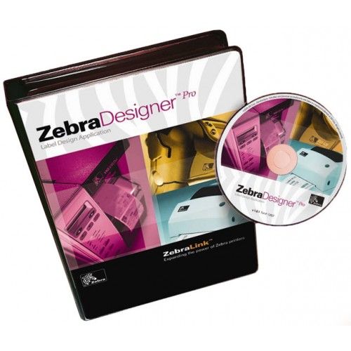 ZebraDesigner Pro software package with CD on a white background