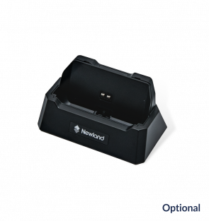 Black electronic device dock with Newland branding on a white background