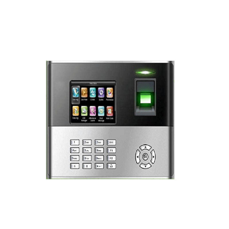 Fingerprint and password reader on a white background