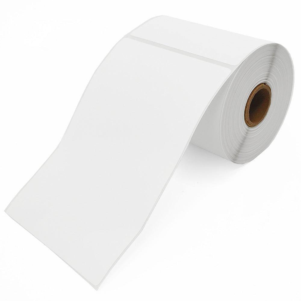 Roll of white paper on a white background