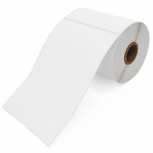 Roll of white paper on a white background