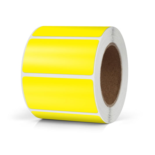 Polypropylene Barcode Label Yellow 50mm x 25mm-1000 Stickers per Roll