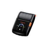 A Bixolon SPP-L200 barcode label printer, showing a portable design with a black casing and orange detailing.