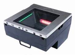 Rectangular electronic device with a screen on a white background