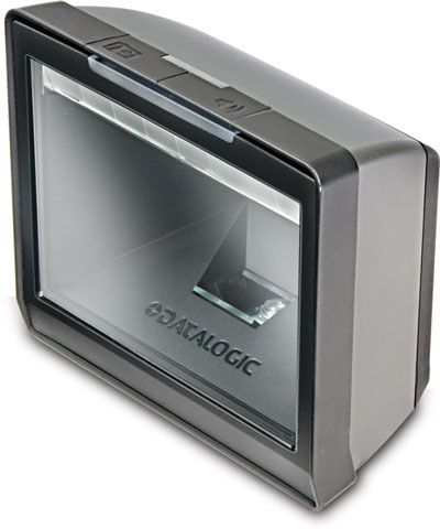 Datalogic Magellan VS3200 Barcode Scanner, a box-shaped device with a glass window and black body.