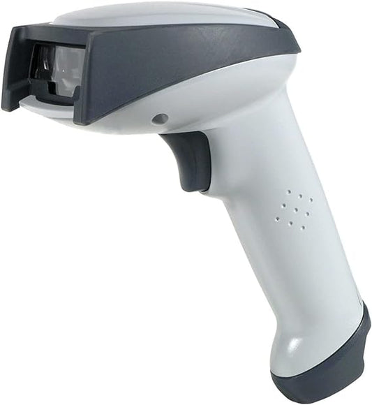 Handheld Honeywell 3820 barcode scanner in gray and black color.