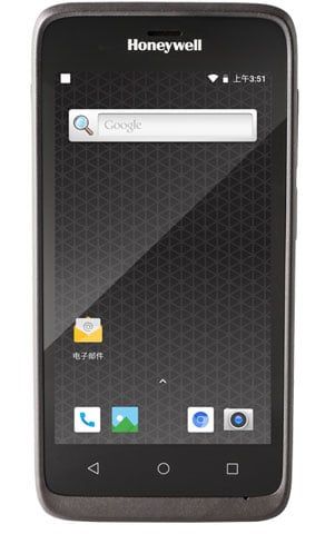 Honeywell EDA50 touch Android mobile computer featuring a black screen and gray body.