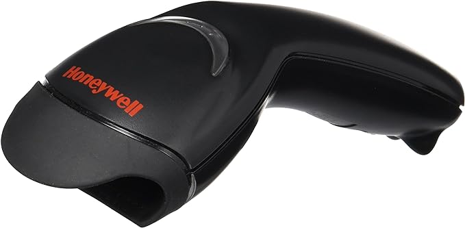 A black Honeywell Eclipse 5145 barcode scanner with an RS232 kit.