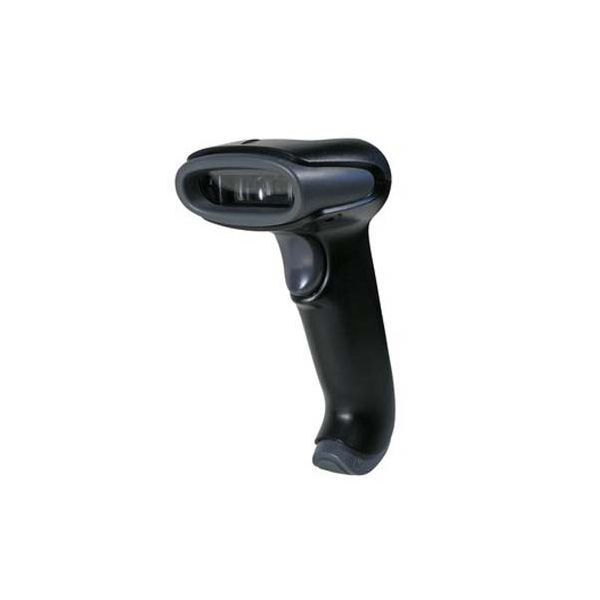 Handheld Honeywell Xenon 1900G barcode scanner in black color.
