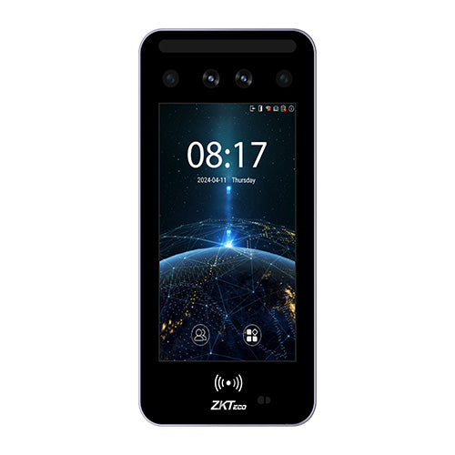 ZKTeco Horus E2 with a futuristic display on a white background