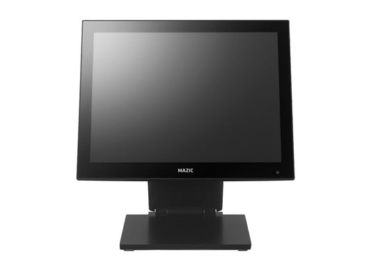 Black monitor with MAZIC branding on a white background