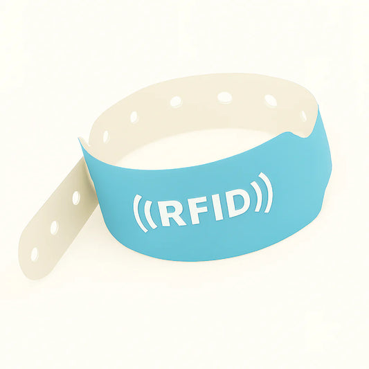 RFID wristband on a white background