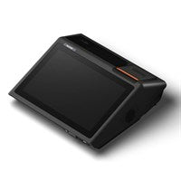 Sunmi D2 Mini Smart Desktop POS Terminal with a black color scheme, featuring a screen and a compact design.