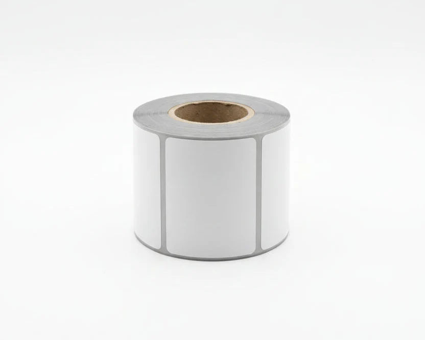 Silver Synthetic Labels 58x39mm – Premium Plastic Label Roll (2.28x1.53”, 1000 Labels)