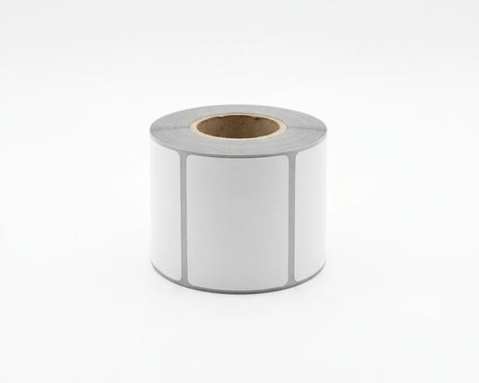 Silver Synthetic Labels 58x39mm – Premium Plastic Label Roll (2.28x1.53”, 1000 Labels)