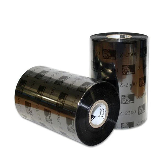 Two rolls of ribbon with a visible brand logo on a white background