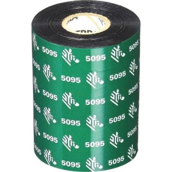 A roll of black tape with a green protective paper liner printed with the white text '5095' and a logo pattern, shown on a plain white background.