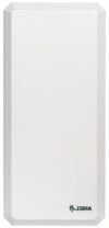 A white Zebra RFID antenna designed for wall-mounting.