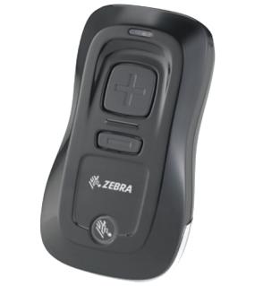 A handheld Zebra companion scanner, predominantly black in color, with the Zebra logo visible on the front.