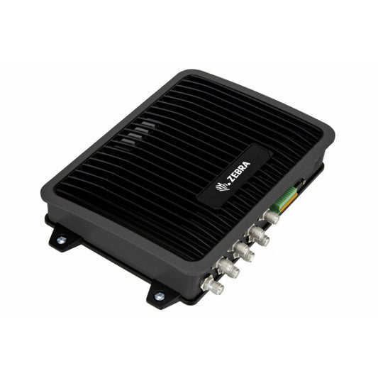 Black Zebra industrial device on a white background