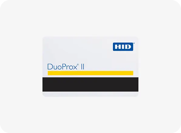 HID DuoProx II card on a white background