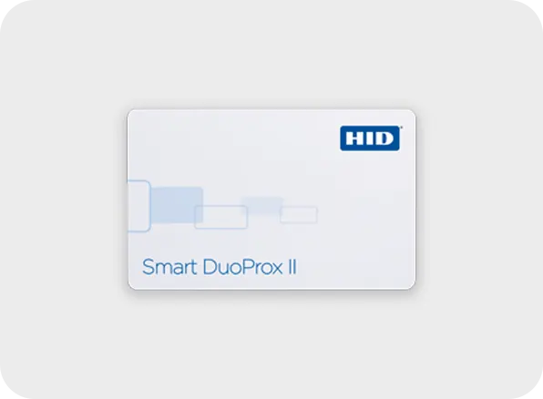 HID Smart DuoProx II card on a white background