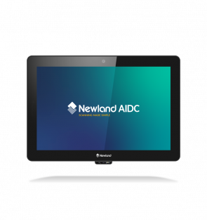Tablet with Newland AIDC logo on a white background