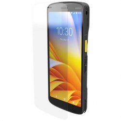Smartphone with colorful display on a white background