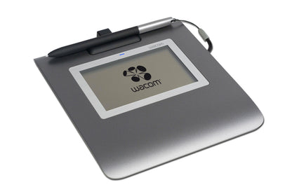 Wacom digital tablet with stylus on a white background
