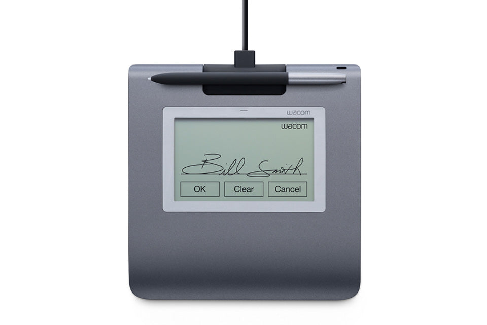 Wacom digital signature pad on a white background