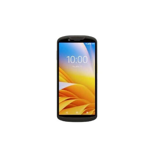 Smartphone with a colorful display on a white background