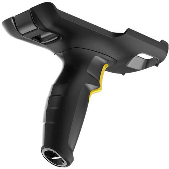 Black and yellow pressure washer gun on a white background